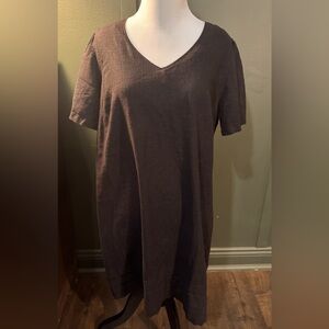 EUC L Original Nicole Miller black LINEN dress